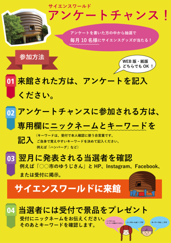アンケートチャンス！